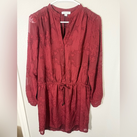 Katherine Barclay Dresses & Skirts - Katherine Barclay Elegant Red Overlay Dress